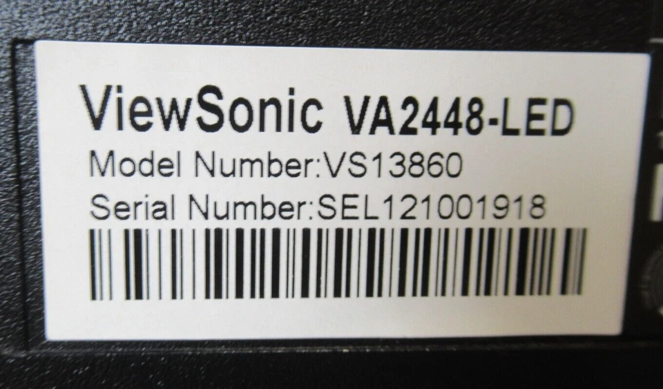 ViewSonic VA2448-LED VS13860 24" LCD TFT LED HD Widescreen Monitor VGA DVI-D - Image 4 of 4
