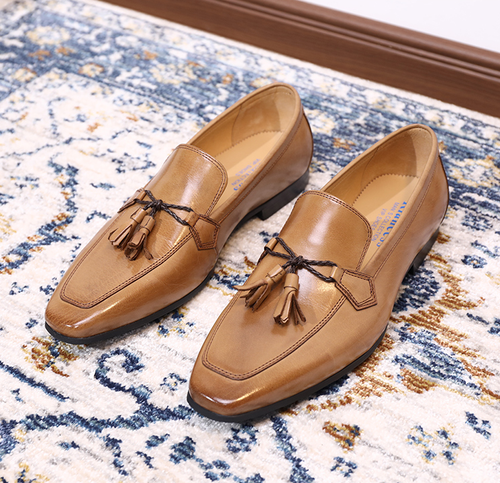 Mens Dress Shoes Real Leather Tassels 