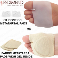 PEDIMEND Metatarsal Gel Cushion (GEL + FABRIC) - Relieve Ball of Foot Pain - UK