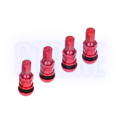 4 RAYS VOLK RACING FORGED ALUMINUM RED VALVE STEM CAPS WHEELS RIMS JDM UNIVERSAL