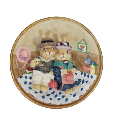 Bunny Rabbit it s A 3D Ornament/Wandteller Regency Home Sweet Home
