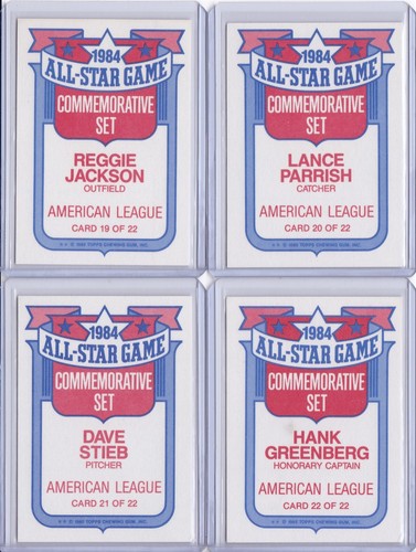 1985 Topps Baseball 1984 Glossy All-Stars Set of 22 Cards - Picture 9 of 9