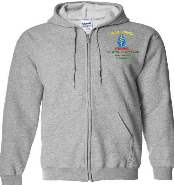 10TH SPECIAL FORCES GROUP FORT CARSON EMBROIDERED CREWNECK,POLO,HOODIE