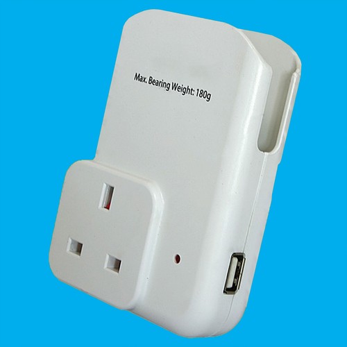 3 Pin Plug Through USB Phone iPod Camera Charger With Cradle, 900MaH - 第 2/4 張圖片