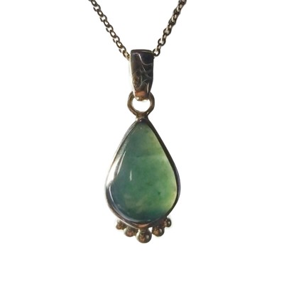 Dije De Jade azul De Guatemala Traslucido, Forma de Gota