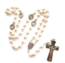 St. Therese Lisieux Handmade Rosary Catholic Beads Rosario Teresita Niño Jesus