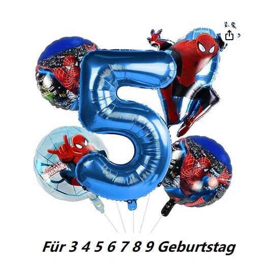Spiderman Folien Helium Luft Ballon Für 4-9 Jungen Kinder Geburtstag Party Deco - Bild 1 von 1