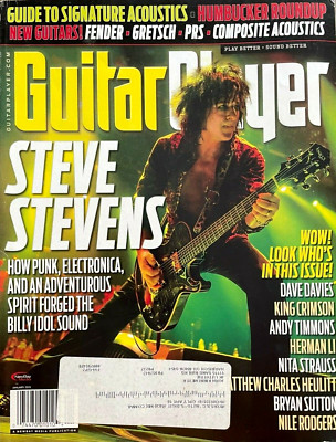 Guitar Player Magazine January 2015 Steve Stevens Dave Davies King Crimson 