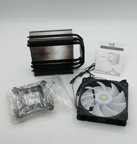 Vetroo V5 CPU Air Cooler 120mm for AMD & Intel Black New Open Box - Afbeelding 2 van 4