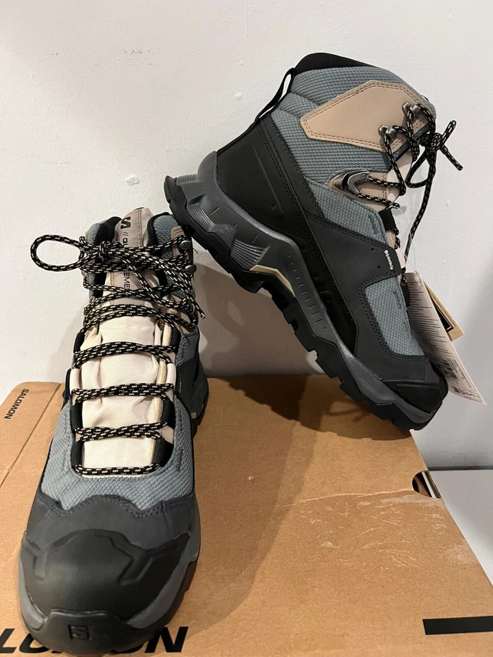 Salomon Womens Quest Element GTX Ebony Rainy Day Stormy 9 - Image 3 of 4