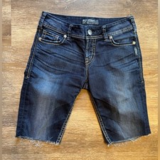 Silver Suki Denim Shorts Sz 27