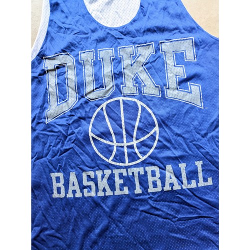 Duke Blue Devils 90s CHAMPION practice basketball jersey L blue NCAA Madness vtg - Picture 1 of 6