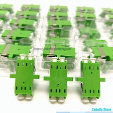 50Pcs/Lot LC-LC APC Coupler Fiber Optic Connector Adapter LC/APC SM Flange Singl