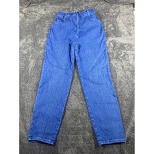 North West Blue Vintage High Waisted Mom Jeans Royal Blue Made in USA Size 16