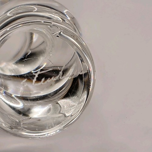 Signed 8 1/4" Steuben Crystal Braided Twist Candlestick Candleholder - Picture 15 of 16