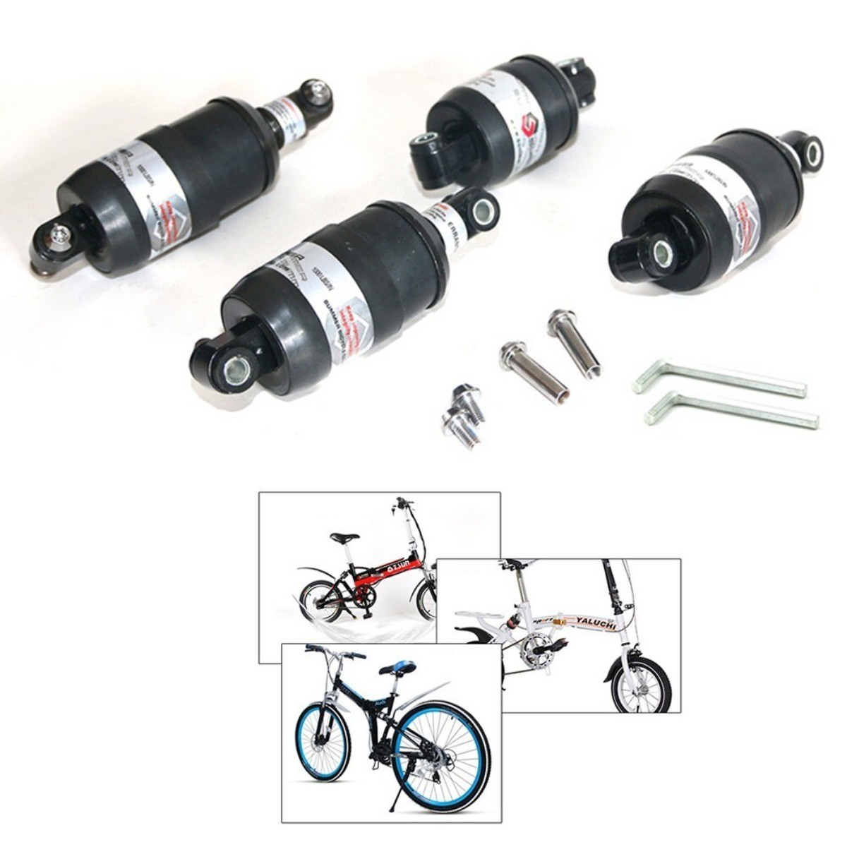 Ammortizzatore bici 100mm aria posteriore mountain bike ricambio sospensione foto 2