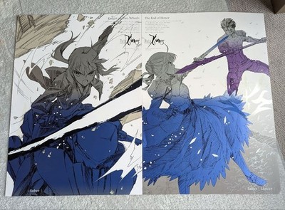 Fate/Zero Saber Poster Set B3 Blu-ray Bonus Sonderdruck Neu