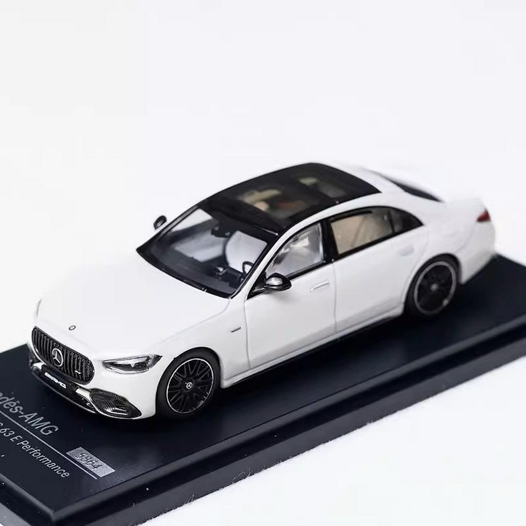 AR BOX 1/64 Scale Mercedes Benz AMG S63 W223 2023 White Diecast