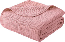 Muslin Blanket 100 Organic Cotton Large Twin Size 60" X 80" for Bed