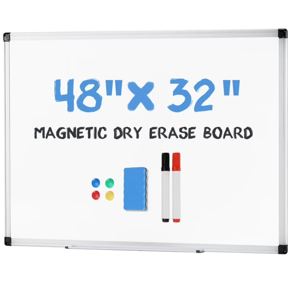 48 X 32 inches Magnetic Dry Erase Board with Aluminum Frame