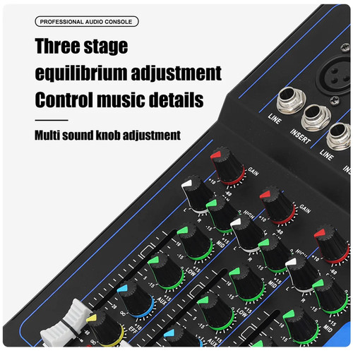 Mixer Audio DJ Karaoke Mixing Console con Interfaccia USB Scheda Audio BT 48V PC - Foto 22 di 27