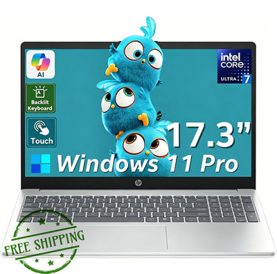 HP 17.3'' Touchscreen Laptop, Intel 12-Core Ultra7, UP TO 32GB RAM + 2TB SSD