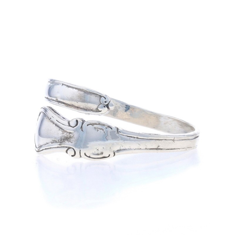 Sterling Silver Spoon Bypass Statement Ring - 925… - image 3