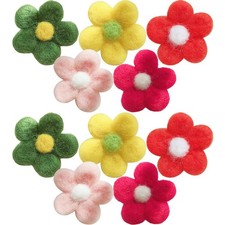 10 Pcs Flower Decor for Hairpin Flowers Embellishments Diy Craft Felt