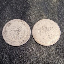 2x 1818 Sterling Silver Half Crowns
