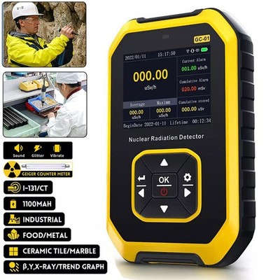 Portable Nuclear Radiation Detector GM Geiger Counter Tube X-Ray Dosimeter LCD