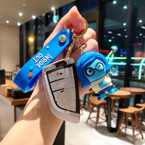 Inside Out 2 Sadness Key Chain Keyring Lanyard Keychain Xmas Cartoon key Ring