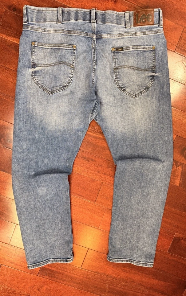 Jeans rectos ajustados Lee para hombre 38x30 denim lavado medio (0007) Foto 4 de 4