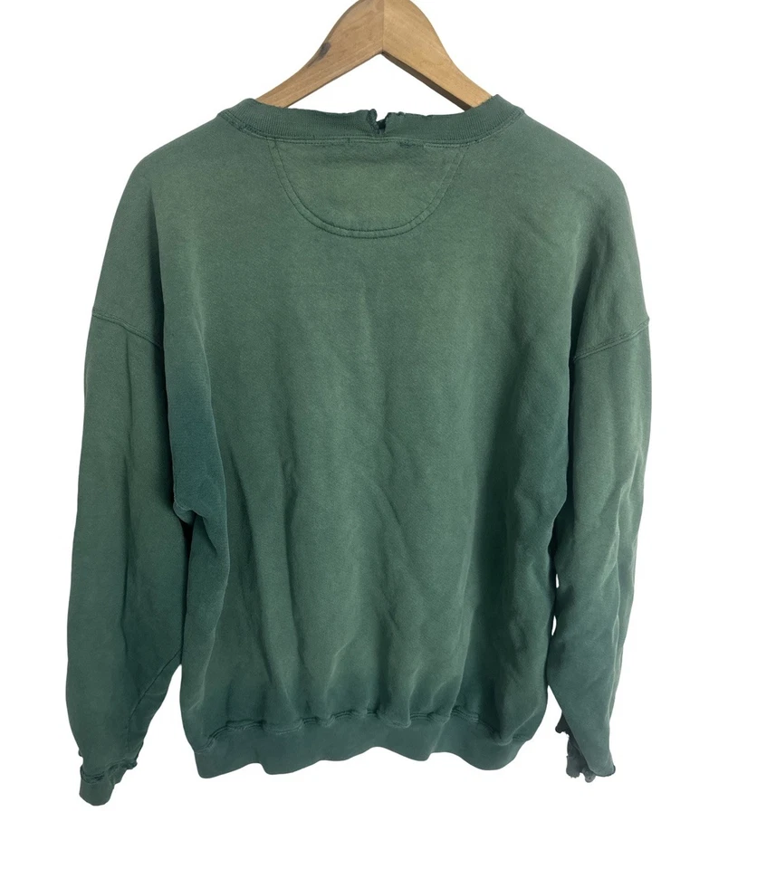 Vintage 90’s Levi’s Men’s Green Distressed Faded Crewneck Sweatshirt Size L USA - Image 3 of 4
