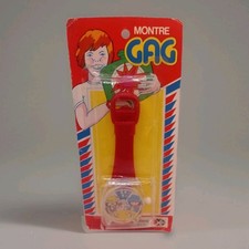 JOUET ANCIEN MONTRE GAG POKER BRACELET ROUGE VULLIERME-JOUET MONT BLANC-NEUF