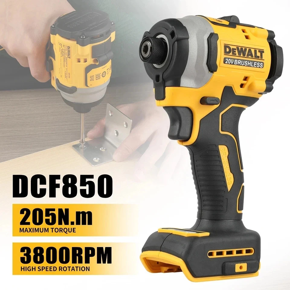 Kit combo DeWalt DCF805 & DCD850 20V Max lítio sem escova - Chave de fenda sem fio - Imagem 2 de 4