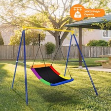 Nest Swing Square Kids Swings Outdoor Tree Swing Seat Adjustable Hanging Ropes