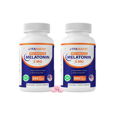 Vitamatic Melatonin 5 mg Tablets Vegetarian, Non-GMO, Gluten Free - 365 Days