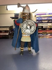 Vintage Viking Warrior Knight Folk Art Doll Figure 10x6x4