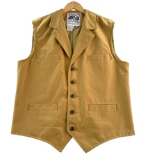 Schaefer Outfitter 705 Men's Canvas Ranger Vest Large *Pin Holes In Lapels*