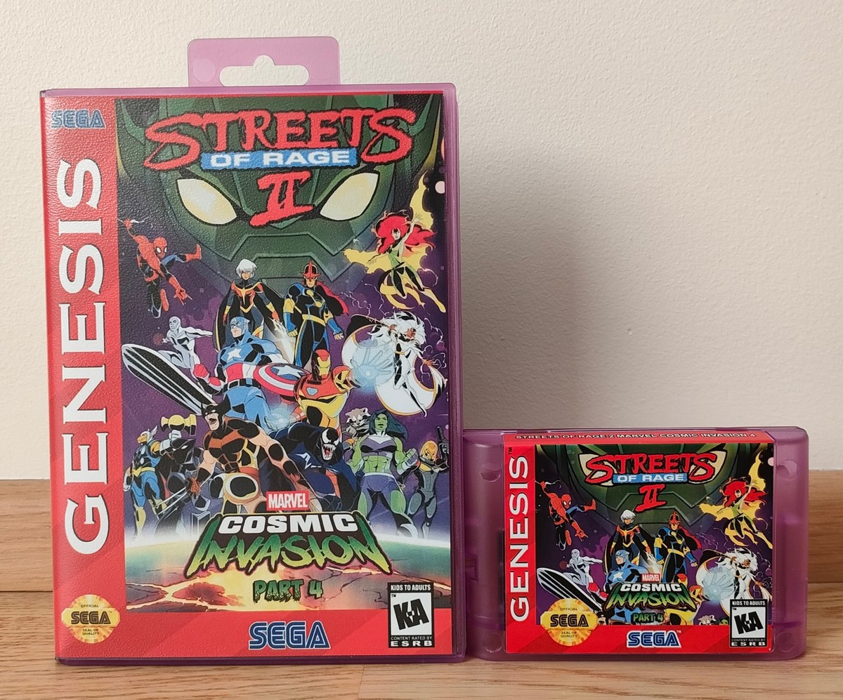 Streets of Rage 2 x Marvel Cosmic Invasion Quadrilogy Sega Genesis