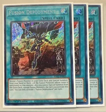 3x Fusion Deployment Secret Rare Ra02! Near Mint Condition