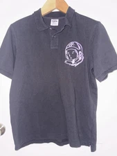 Billionaire Boys Club (BBC) polo shirt in black, size XL Embroidered Astronaut 