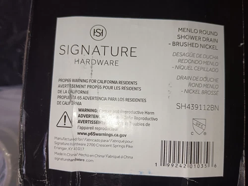 Signature Hardware SH439112BN Menlo Round Shower Drain, Brushed Nickel - Picture 4 of 4