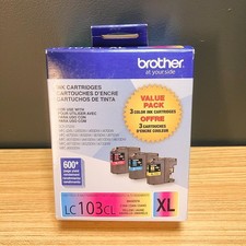 Brother OEM Genuine LC103CL XL Ink Cartridges High Yield Value 3 Pack Exp 2018