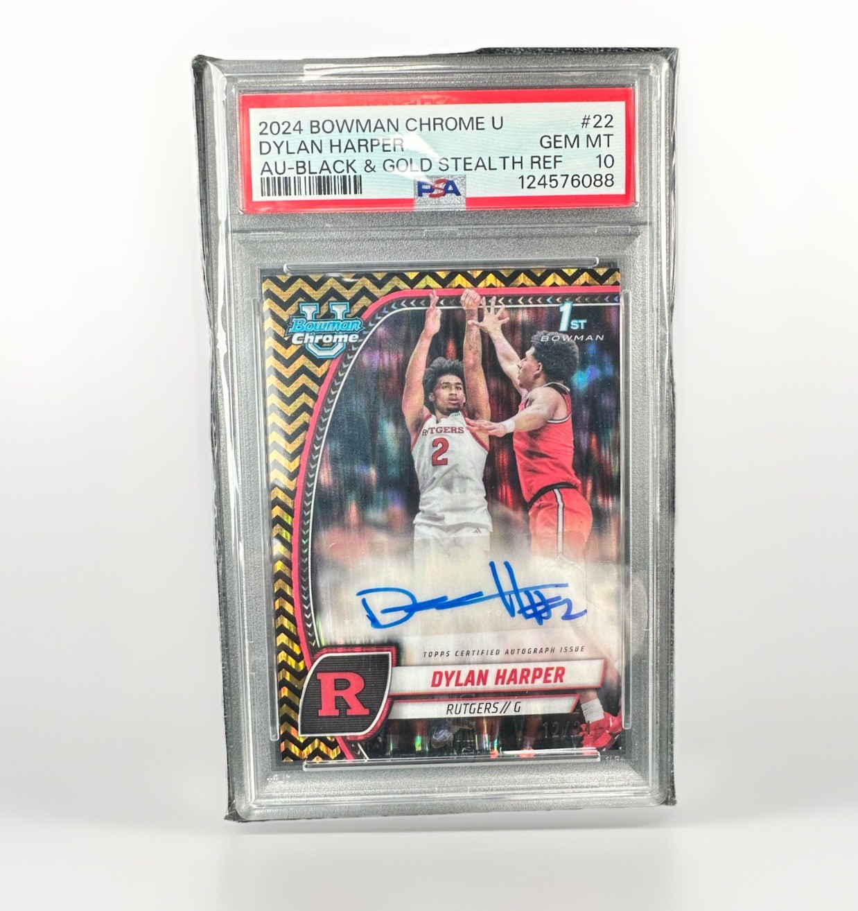 2024 BOWMAN CHROME UNIVERSITY #22 DYLAN HARPER 12/24 PSA GEM MINT 10 AUTO