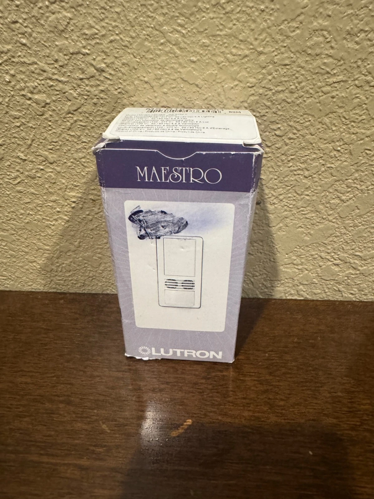 Lutron MS-B102-V-WH Maestro Dual Tech Vacancy Sensor Switch - White - NEW IN BOX