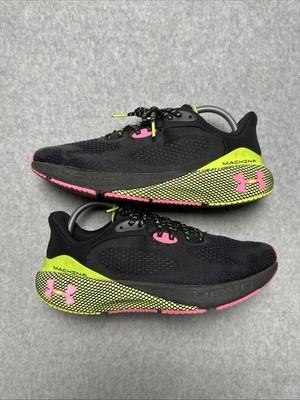 Under Armour HOVR™ Machina 3 Men\'s Running Shoes Jogging Training Men 10/W 11.5 Size 11 - Under Armour HOVR Machina 3 Black Lime Pink for  main image 4