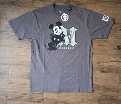 Neff x Disney Mens Mickey Mouse M28 Charcoal Gray Shirt NWT Size Large (L)