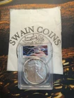2026 SILVER EAGLE PCGS MS70 THOMAS CLEVELAND FDOI FLAG LABEL E-120