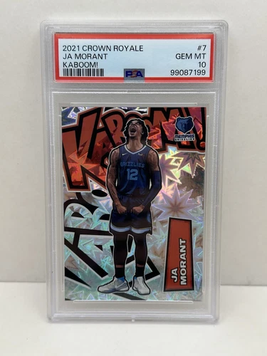 2021 Panini Crown Royale Ja Morant Kaboom SSP Rare PSA 10 Gem Mint #7